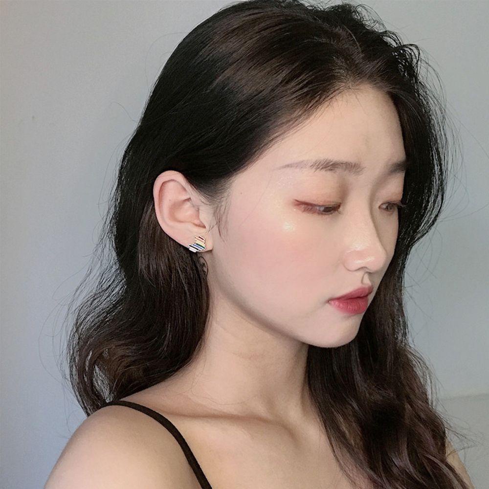 Lily Rainbow Anting Lucu Pesta Fashion Perhiasan Pola Hati