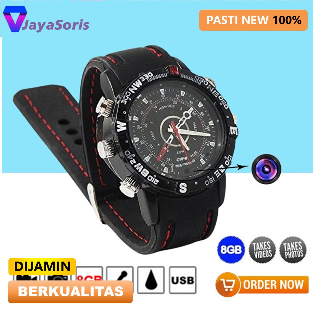 KAMERA PENGINTAI MINI TANPA KABEL CAMERA CCTV MINI KECIL JAM TANGAN KAMERA TERSEMBUNYI TANPA WIFI SPYCAM SPY CAM IP HIDDEN CAMERA PENGINTIP MATA MATA JS153