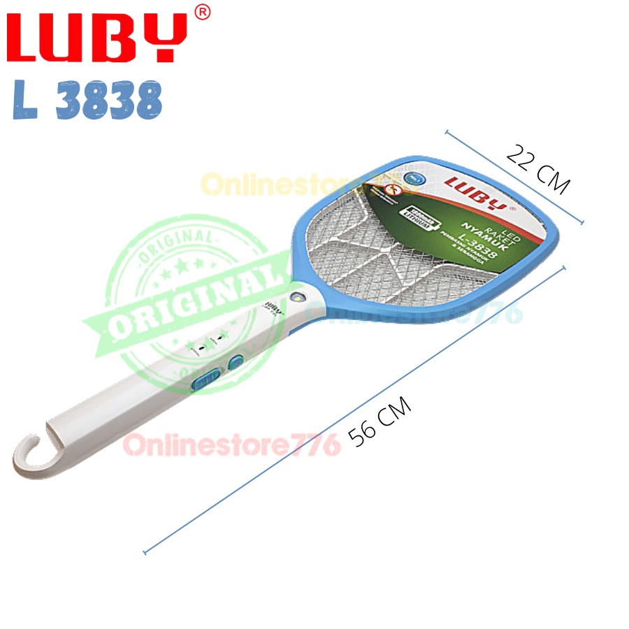 RAKET NYAMUK LUBY L3838 / PERANGKAP NYAMUK / RAKET NYAMYUK / NYAMUK / L3838 / L3838A / RECHARGEABLE