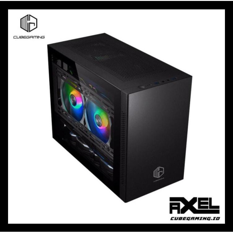 Promo Cube Gaming Axel - Tempered Glass Mini-Itx Gaming Case