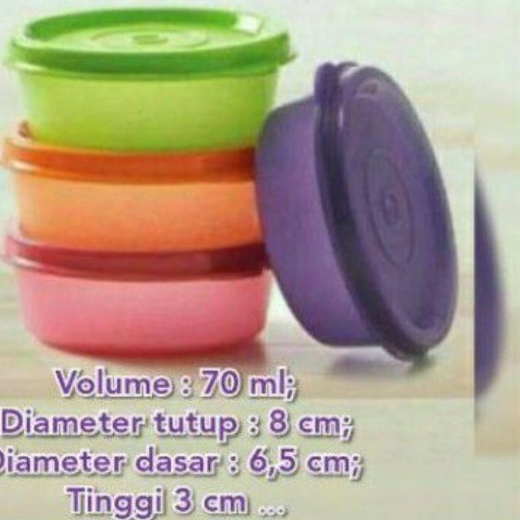 [KODE PRODUK N0GM95379] TUPPERWARE SMALL ROUND CONTAINER 80ML 1 PCS (WADAH OBAT SAMBAL CETAK AGAR2 /