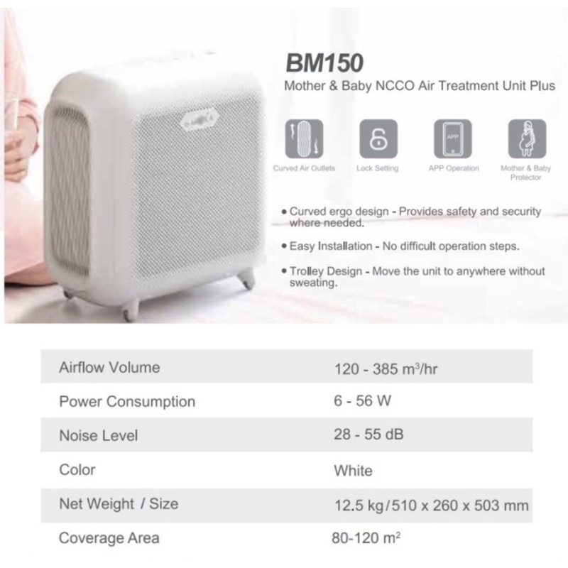 b-MOLA BM-150 Air Purifier bMola B MOLA GARANSI RESMI