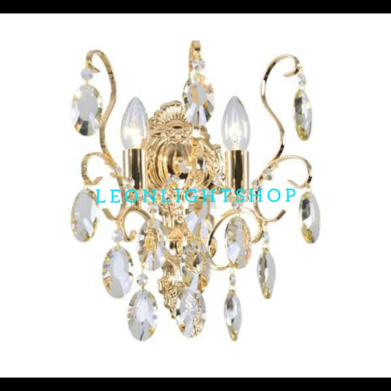 EGLARE BLOSSOM CRYSTAL LAMPU DINDING E-14 GOLD/ACE WALL LAMP BLOSSOM/ACE LAMPU HIAS DINDING INDOOR