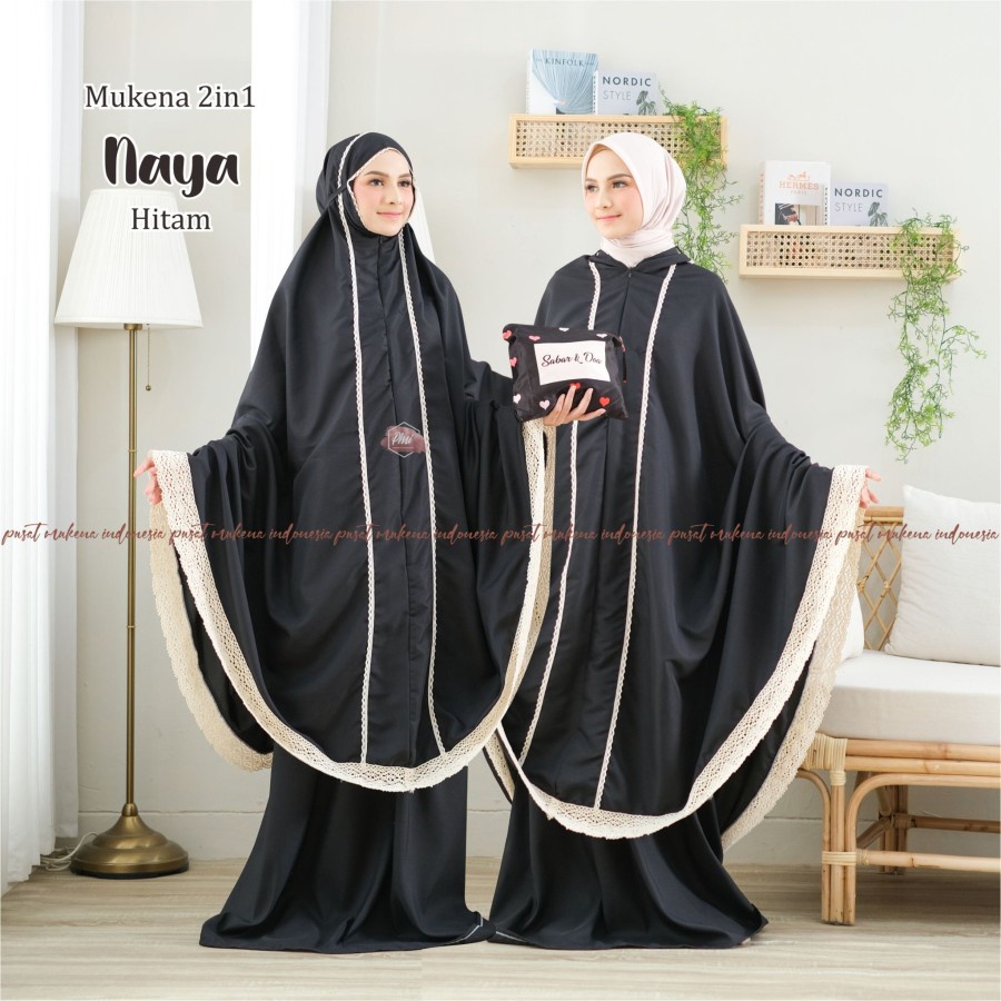 mukena dewasa terbaru 2022 traveling kekinian model baru 2in1 rukuh fashion katun terusan polos baha