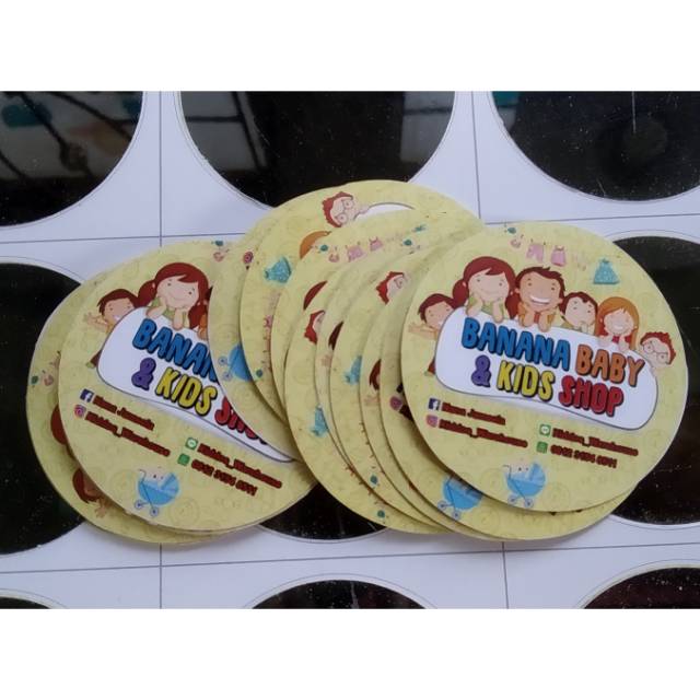 

Label produk bulat