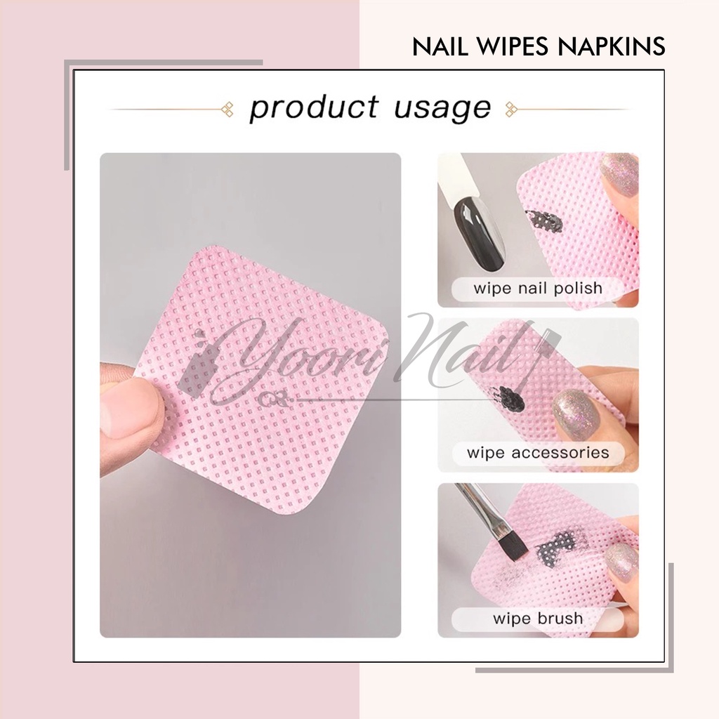 Nail Wipes Remover Napkins pads tissue nail wipe tisu nail polish gel polish