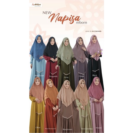 Al Hijaz New Napisa Reborn Gamis Set Hijab Syar'i
