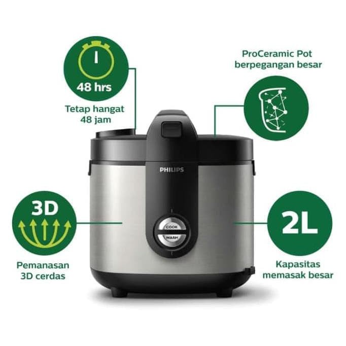 Magic Com / Rice Cooker Philips HD-3132 PREMIUM PLUS Kapasitas 2 Liter