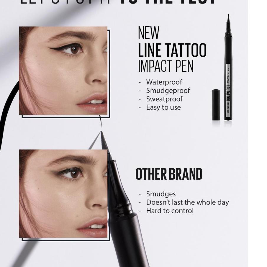 MAYBELLINE EYELINER HITAM SPIDOL LINE TATTO HIGH IMPACT EYE LINER