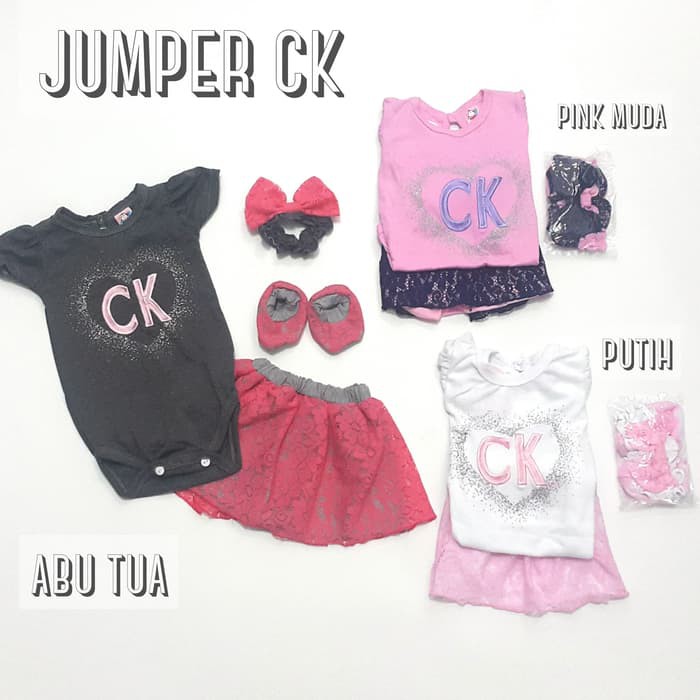 Jumper Bayi Perempuan Setelan Baju Set Rok Cinderella Free Bandana 0 3 6 9 12 bulan