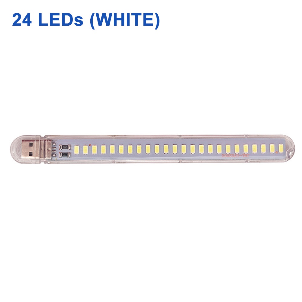 ZHMZH Lampu Belajar LED Strip Portable USB 24 LED 12W - SMD573 PUTIH