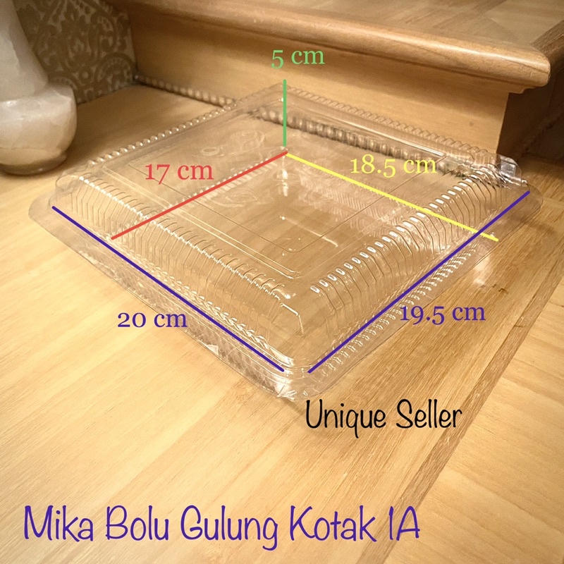 Mika 1A 19.5x20x5 cm Per PCS / Mika BX 1A / Mika Kue Bolu Kotak 20x20x5 / Mika Kue Bolu Kotak 19cm 20cm / Mika Kue Bolu Kotak 19 cm