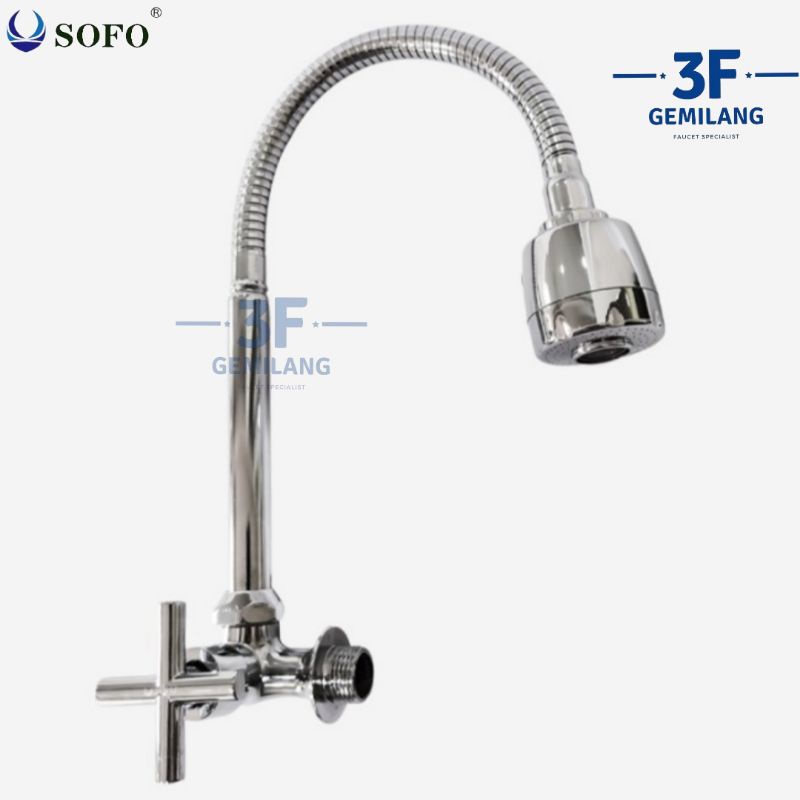 Sofo - Kran ANGSA DAPUR FLEXIBLE KEPALA BESAR 1/2 INCH PREMIUM QUALITY