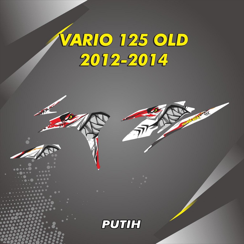 STRIPING STIKER DECAL LIST VARIASI VARIO 125 OLD LAMA 2012 2013 2014 GRAFIS MOTIF HIU SHARK V2