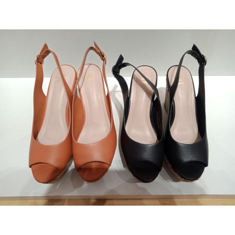 Sandal Wanita Wedges Tali Belakang Bata Original