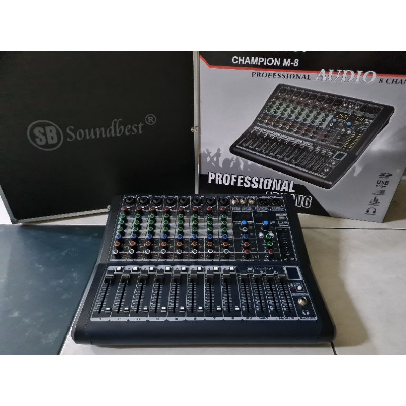 mixer soundbest champion m8 m 8 8ch model lm8 ashley usb bluetooth soundcard original