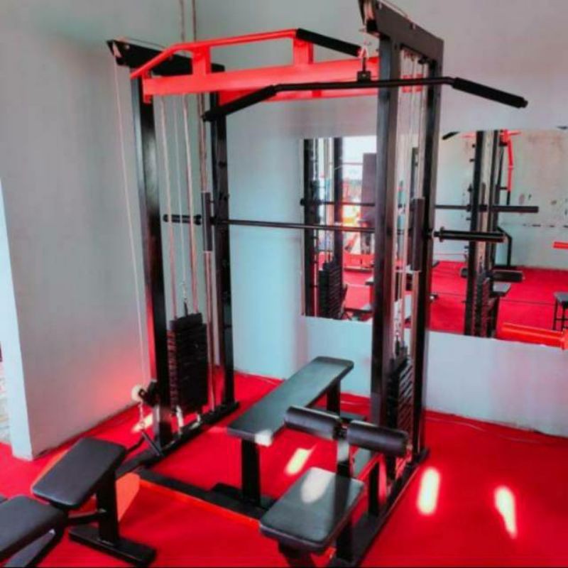 SMITH MACHINE MULTIFUNGSI LAT PULL DOWN ROWING