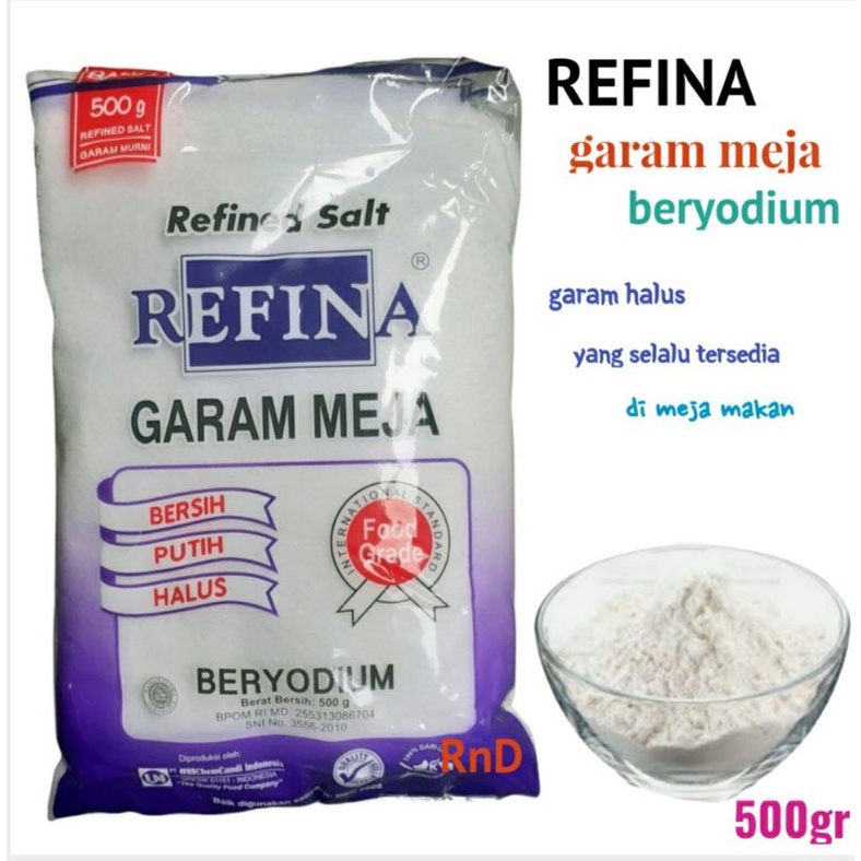 

REFINA garam meja halus dapur 500gr