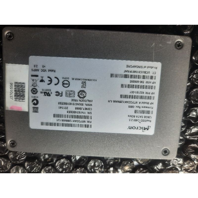 SSD MICRON 128 GB SATA SENTINEL 100 % MULUS BERGARANSI