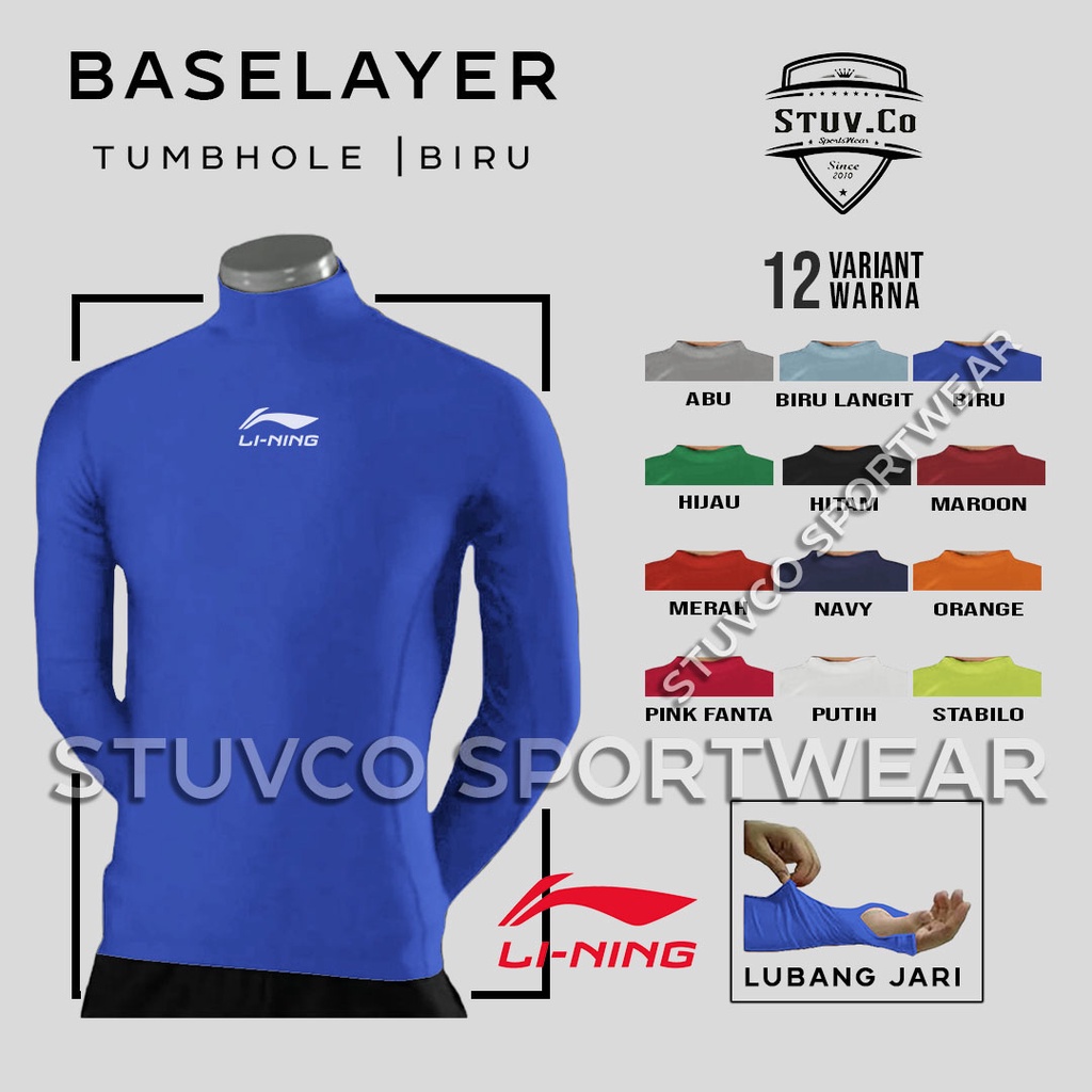 BASELAYER LONGSLEEVE THUMBOLE MANSET LENGAN PANJANG JARI DALEMAN OLAHRAGA UNISEX KEREN