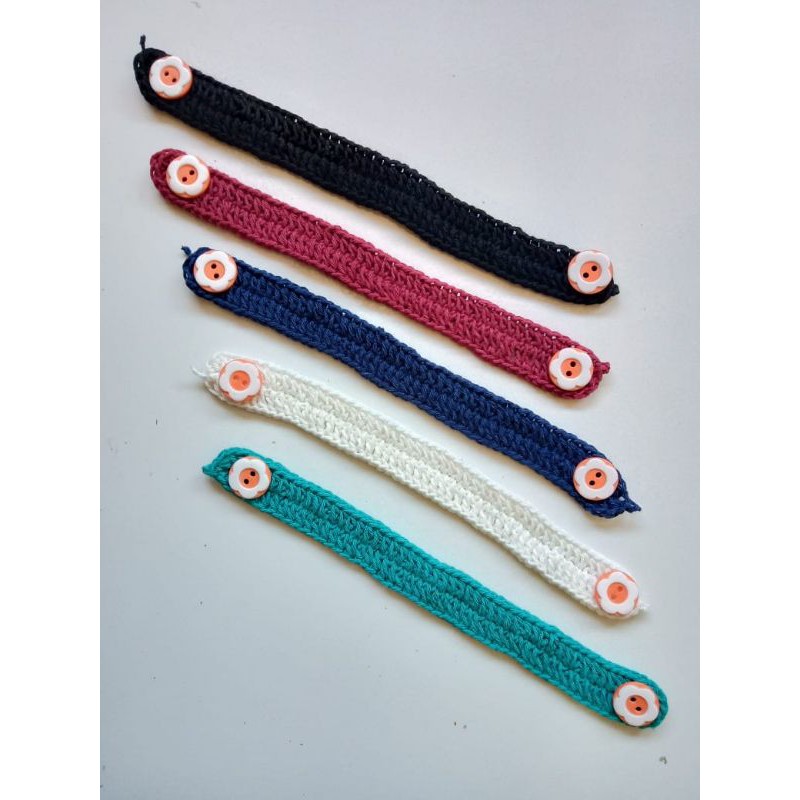 souvenir Connector masker Rajut polos FREE PLASTIK KEMASAN