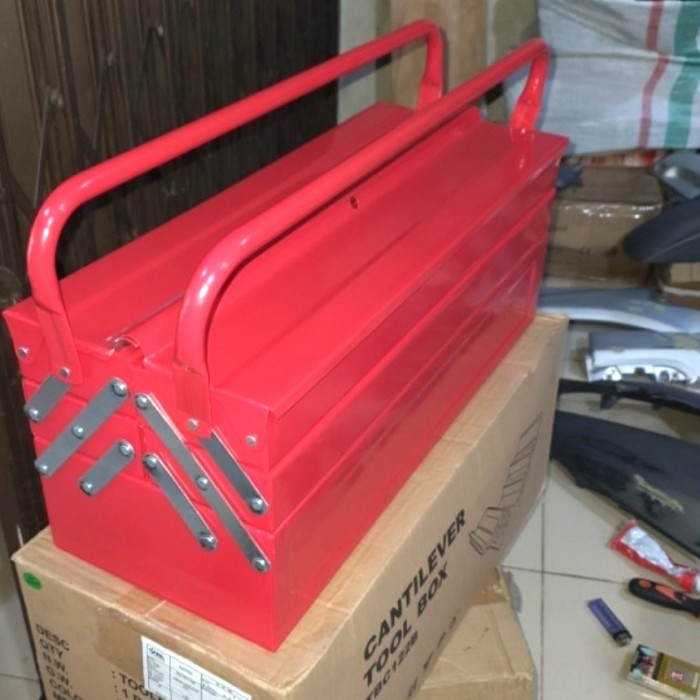 Kotak Penyimpan Kunci Bengkel Tool Box 3 Susun Toolbox merah