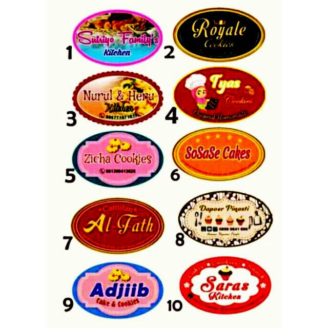 

Sticker nama u/produk makanan murah