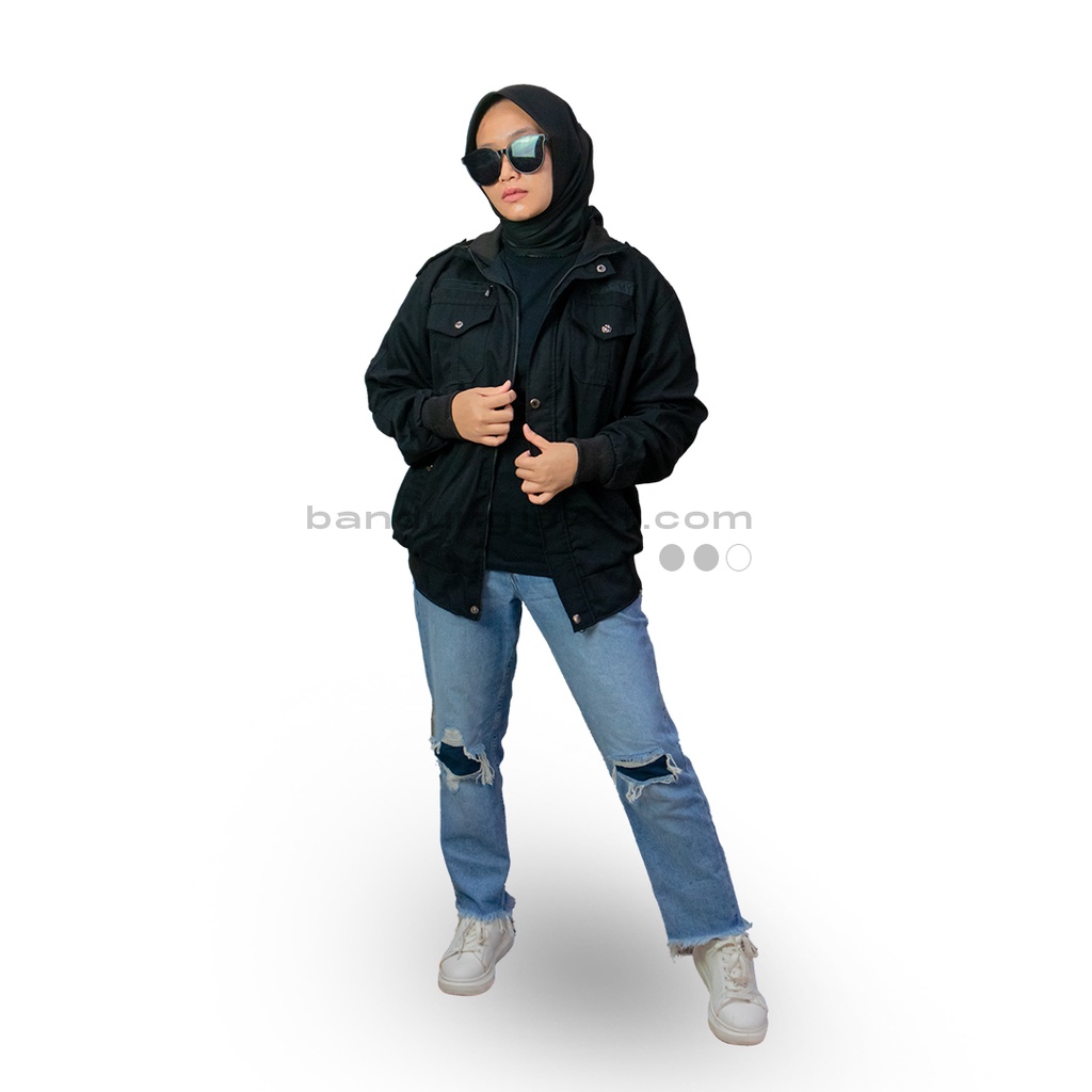 Jaket TAD TNI HITAM II Jaket Tactical Windbreaker Windproof II ELEGANT BOMBER