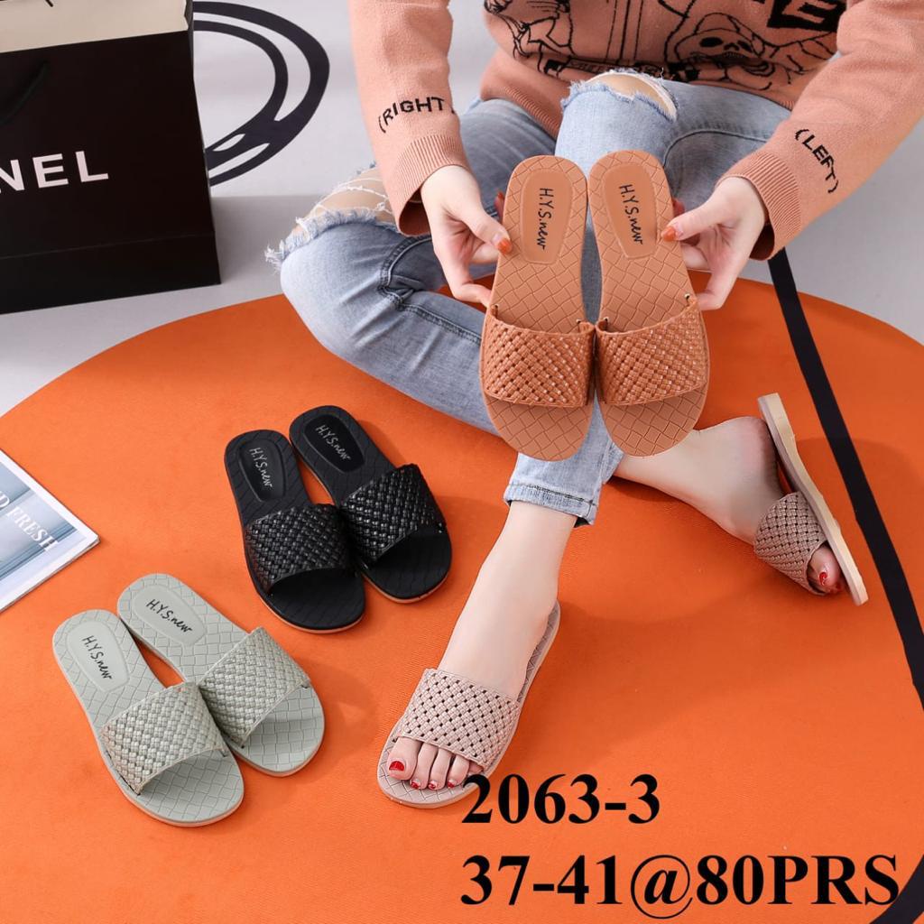 Sandal karet wanita / sandal jelly perempuan sandal santai terbaru produk impor HYS 2063-3