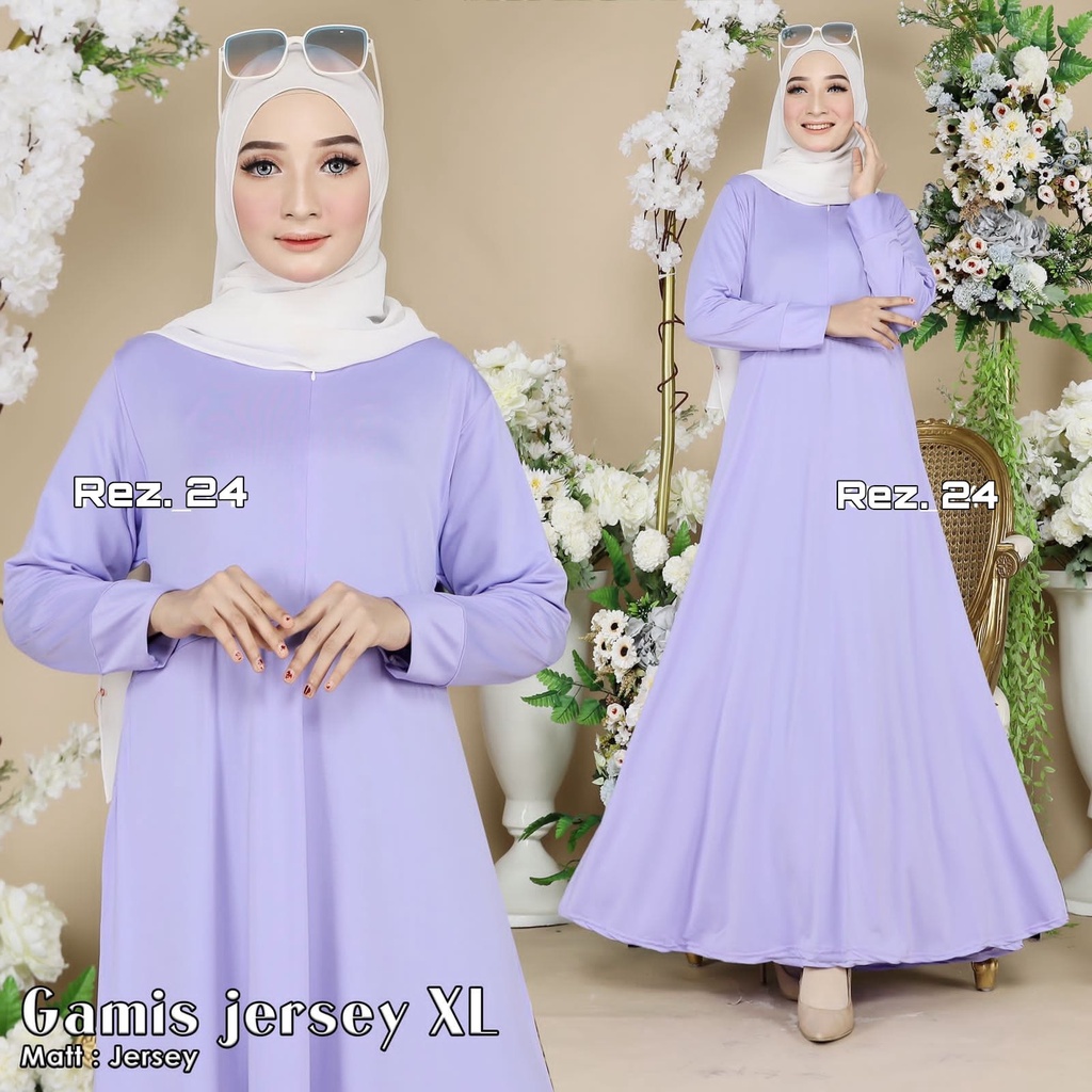 Gamis Polos Jersey LD 110 Busui Terlaris