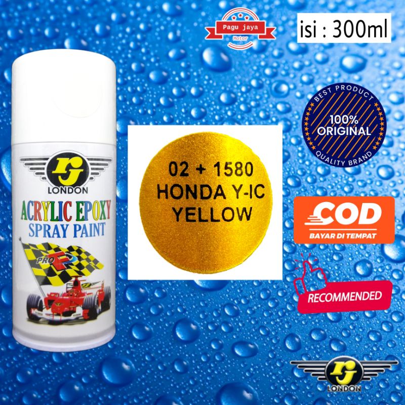 RJ LONDON CANDYTONE CANDY TONE HONDA Y-1C YELLOW 300ml cat semprot spray paint pilox pilok