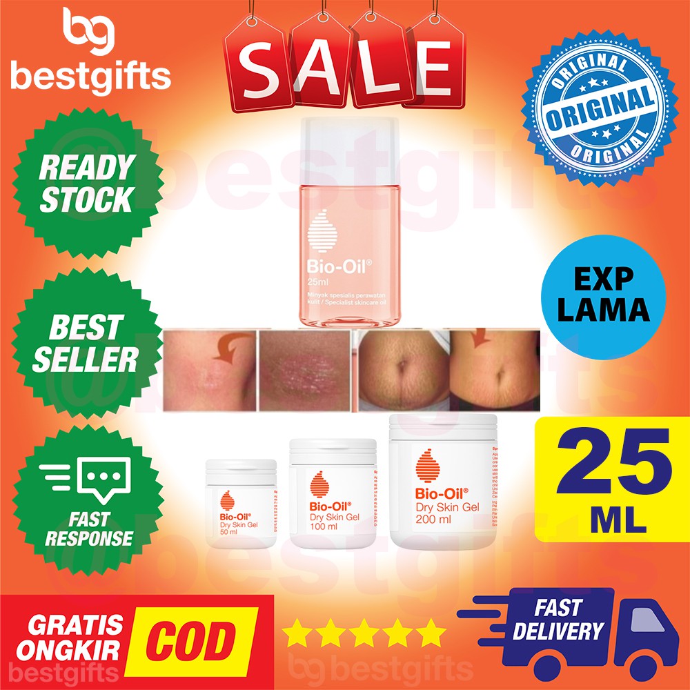 BIO OIL 25 ML 25ML BIOOIL PENGHILANG BEKAS LUKA PASCA HAMIL SCAR STRETCH MARK SELULIT STREACH