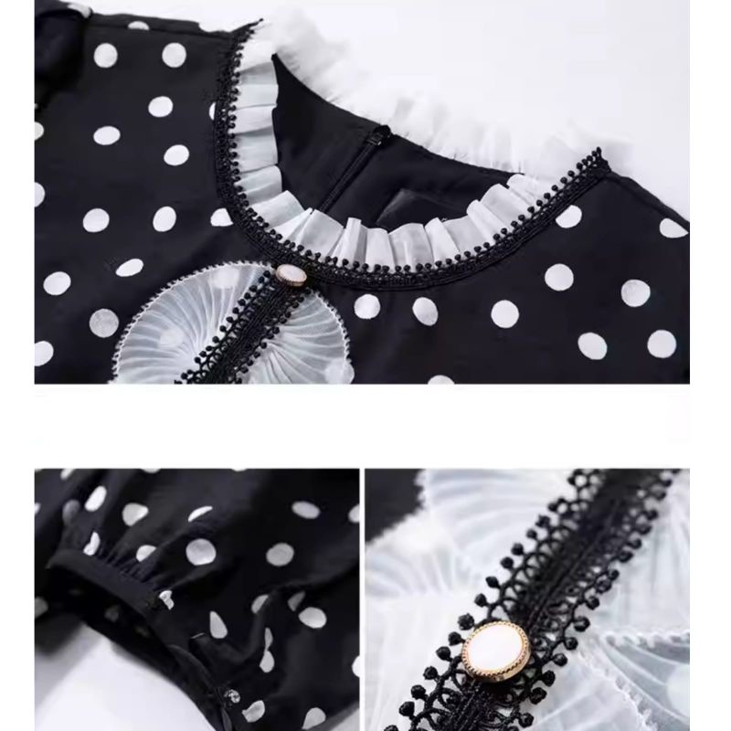 MDLV ~ 1998# Lara Polkadot Mini Dress Premium Fashion Import