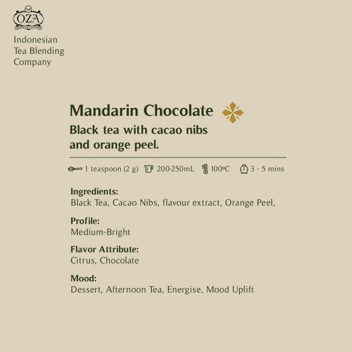 

[[BISA COD]] OZA Tea - Mandarin Chocolate | Black Tea | 40 gram (20 cups) MURAH Kode 772