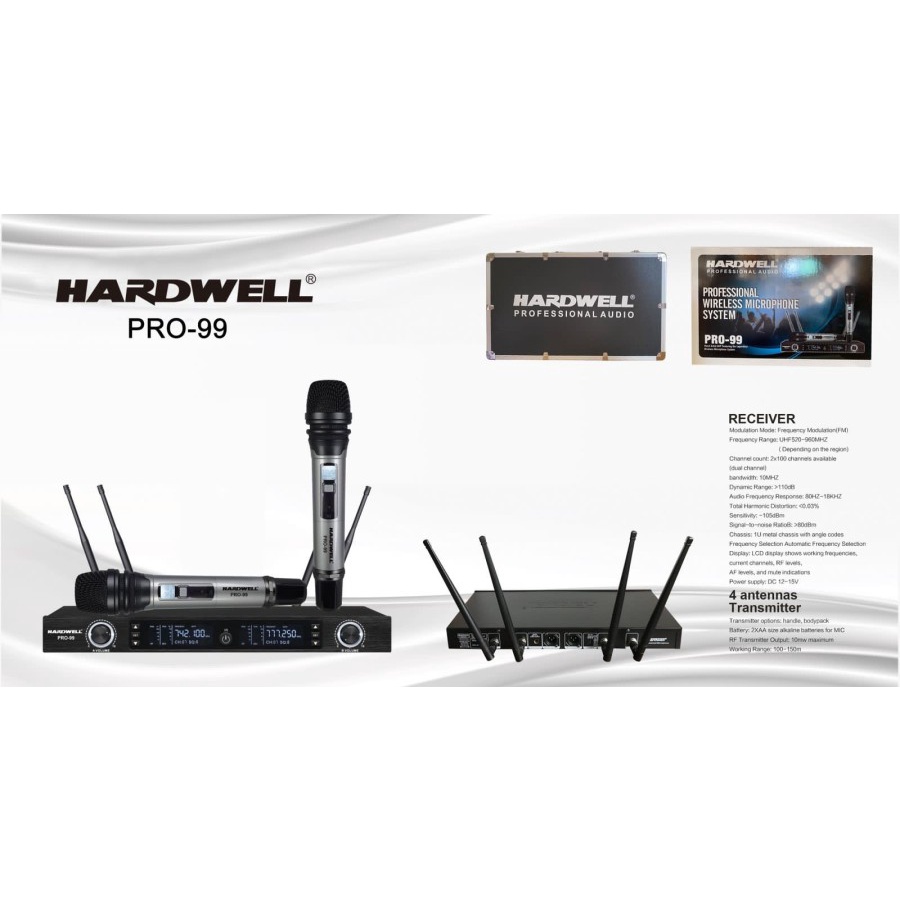 Mic HARDWELL PRO 99 Wireless Multichannel Microphone Fashion