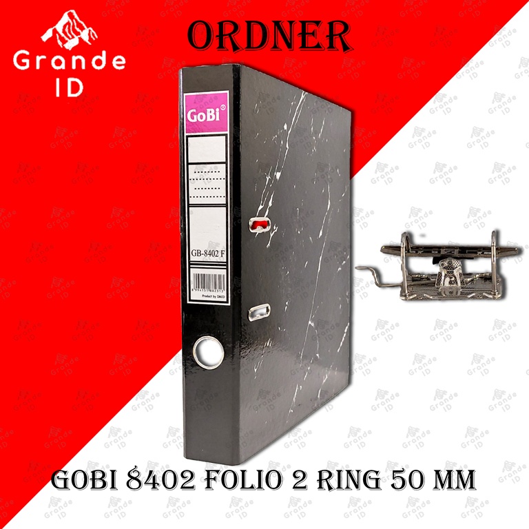 

ORDNER GOBI 8402 FOLIO 2 RING 50 MM LEVER ARCH FILE