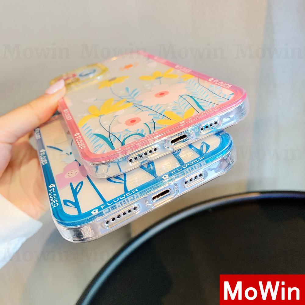 Mowin - Casing Silikon Iphone 13 Pro Max 12 Pro Max 11 Pro Max 7 + 8 + Xs Max Xr 11 Pro Max Motif Bunga Daisy