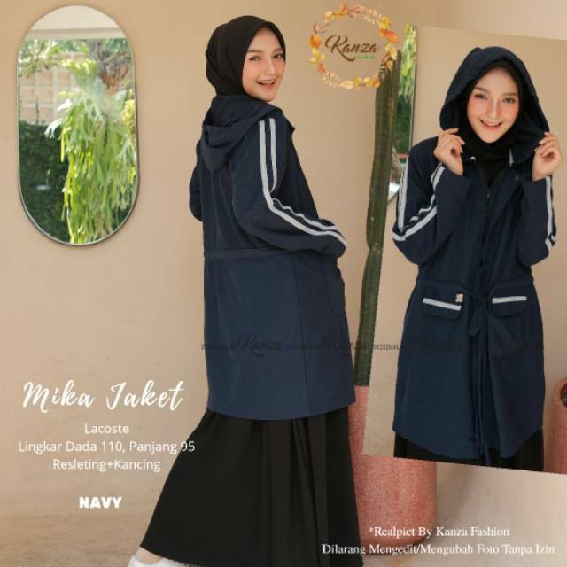 Mika Jaket Mom Original By Kanza Material Lacoste Premium