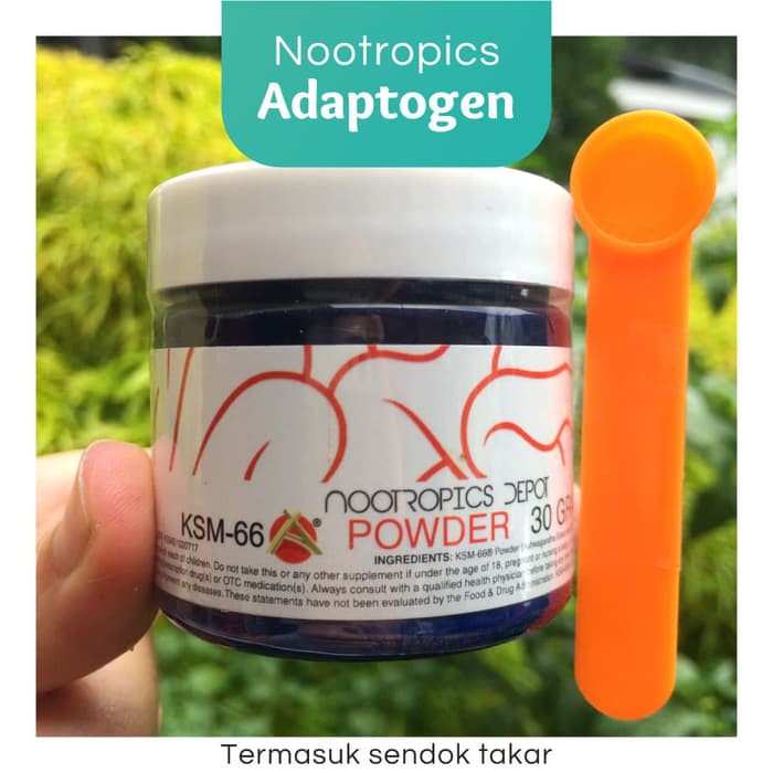 KSM 66-Ashwagandha 30 Gram | Nootropics| Meningkatkan Mood Super Kuat|