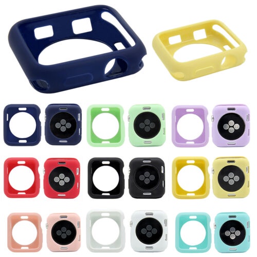 Case Bumper Apple watch 38mm 42mm 40mm 44mm 41mm 45mm Series 1 2 3 4 5 6 7 Case casing cover Silicone