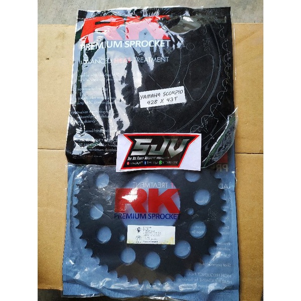 GIR BELAKANG RK TERBARU 428 YAMAHA SCORPIO (VIXION,MX KING ,BYSON)