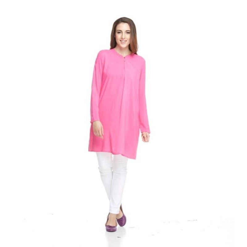 Sophie Paris pakaian wanita tunik Farisha pink S