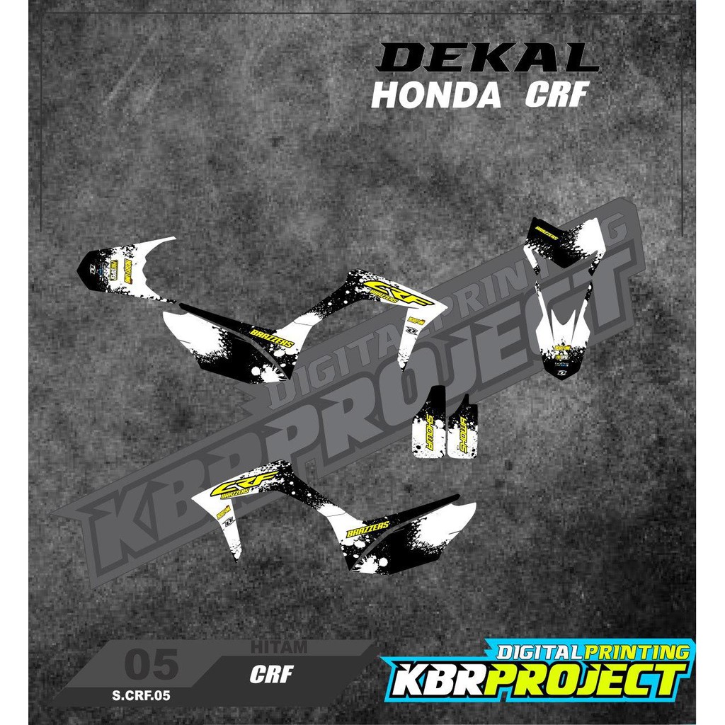 (cod) Stiker Motor CRF 150 L sticker striping list motor HONDA CRF 05 Racing Supermoto Modifikasi