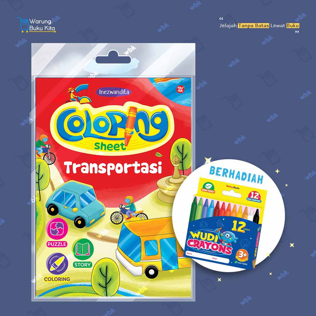 

Coloring Sheet Transportasi - Berhadiah Crayon Wudi