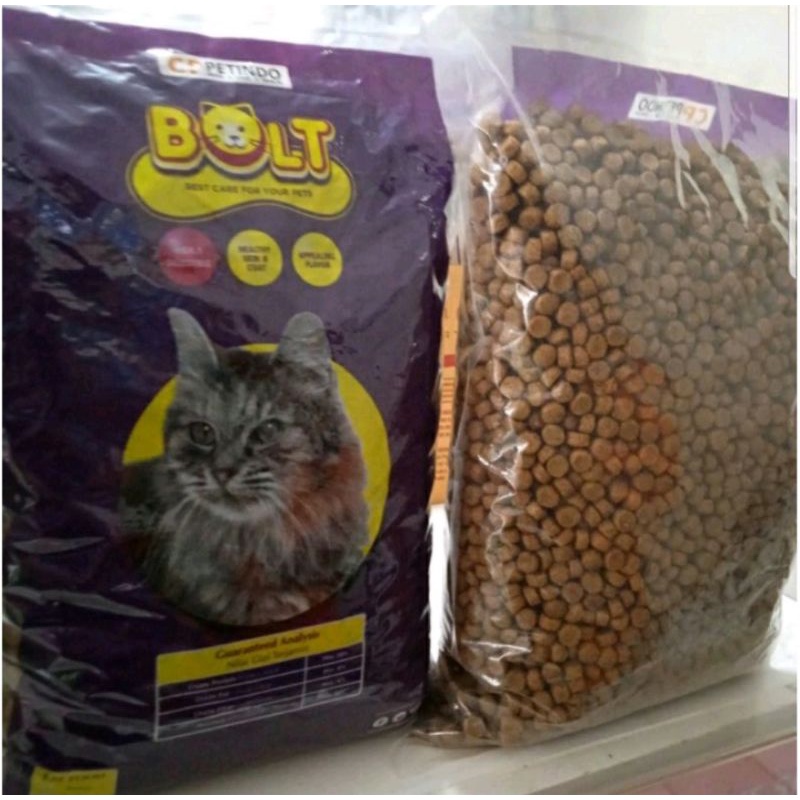 GRAB GOJEK MAKANAN KUCING BOLT SALMON 10KG REPACK
