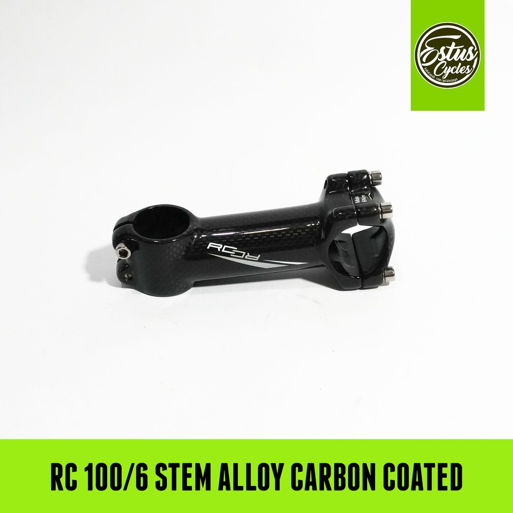 Stem Sepeda RC Alloy Carbon Super Light Ringan 139 gram Panjang 100 mm Rise 6 Oversize XC Roadbike