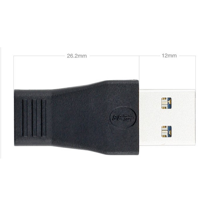 Adapter Konverter USB 3.0 ke USB 3.1 Type C - OMUA8JBK Black