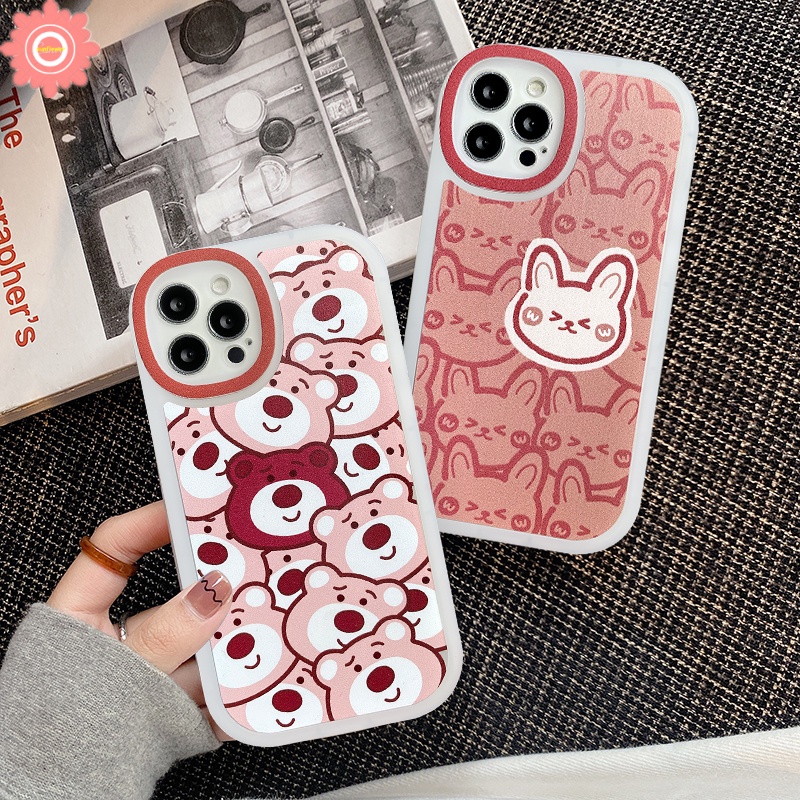 Soft Case TPU Motif Beruang / Kelinci Untuk Xiaomi Redmi 10 9 9A 10C 9C 9T Note 11 9 8 10 10S 10 Pro Max Plus Mi POCO M3 X3 Pro