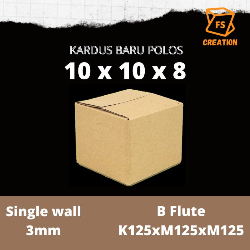 

Kardus Dus Box Kotak Packing Kecil Karton Coklat Polos Baru Ukuran 10x10x8