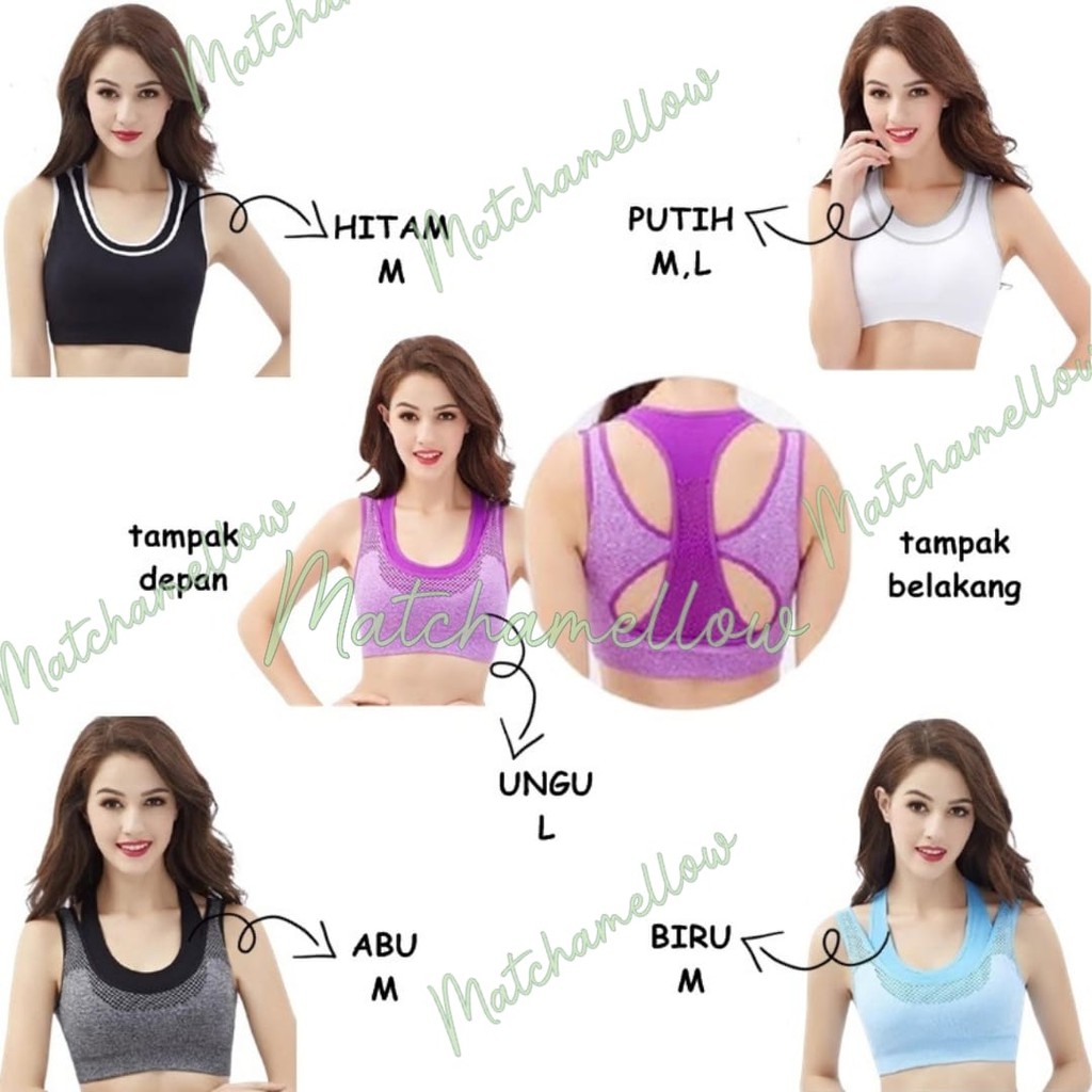 ❄️MATCHA❄️ SPORT BRA TALI DUA LAPIS { BRA OLAHRAGA }